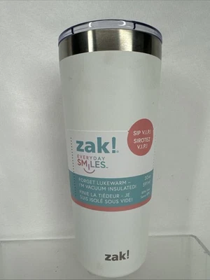 Zak! Vaso Everyday Smiled aislado 20 oz crema café blanco Foto 1 de 4