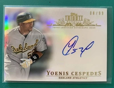 2013 Topps Tribute YOENIS CESPEDES Auto /99 #TA-YC Mets - Image 1 of 2