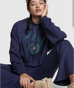 Victoria Secret Sweatshirt Fleece Cropped Hoodie Size XL New With Tag $49.95 - Picture 1 of 5