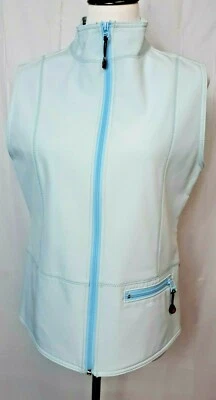 Ladies Vest Powder Blue Woolrich Size M Lightweight Windbreaker Zipper Pocket - Image 1 of 4
