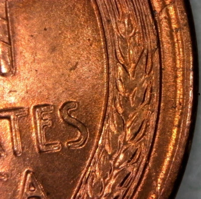 S 1C 1955 reverso retenido cud troquel roto/pre cud error como nuevo Foto 1 de 4