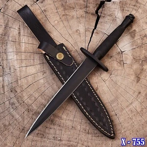 Vintage WW2 Double-Edged V42 Military Knife  Stiletto Dagger Knife With Sheath - Picture 1 of 6