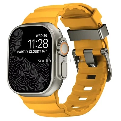 Correa deportiva de silicona para Apple Watch Ultra 3 11 10 9 8 SE 42/44/45/46/49 mm Foto 1 de 4