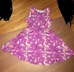 Jxstar Girls Mermaid in the Sea Shells SEA TURTLE PINK twirl Dress 140 8/9 EUC - Picture 1 of 3