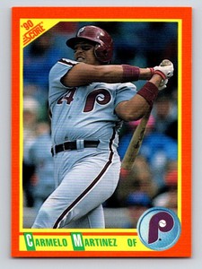 1990 Score Rookie & Traded Carmelo Martinez Philadelphia Phillies #10T