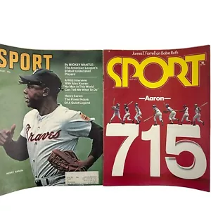 Hank Aaron Sport Magazin August 1970 und Mai 1974 Baseball Atlanta Braves - Bild 1 von 16
