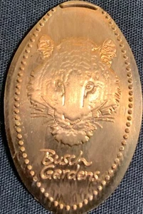 ¡COBRE! ¡RETIRADO! CENTAVO TIGRE BLANCO - BUSCH GARDEN DIVERSIÓN FLORIDA - Imagen 1 de 2