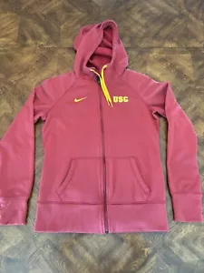🔥Nike Therma USC Trojans On-Field Full-Zip Hoodie S Cardinal Red Women’s - Picture 1 of 6