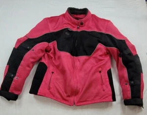 BROOKS Sportswear Motorcycle Women Jacket XL Padded Mesh Pink Black Extra Large - Picture 1 of 12