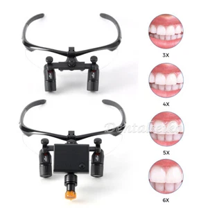 Dental Magnifying Binocular Loupes Medical Magnifier w/LED Surgical Head Light - Bild 1 von 71