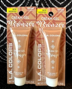 2pk LA COLORS SUNFLOWER C37242 CREAM GEL BRONZER NUDE LIQUID BLENDABLE BLUSH LOT - Picture 1 of 8