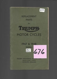 Triumph 1947 & 48 500cc 650cc Replacement Parts #676 - Bild 1 von 1