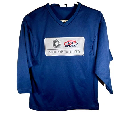 Camiseta deportiva de hockey de EE. UU. YM juvenil mediana azul marino pura ropa deportiva de hockey para niños Foto 1 de 4