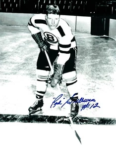 Red Sullivan Boston Bruins #12 Signed 8x10 Glossy Photo, COA - Picture 1 of 3