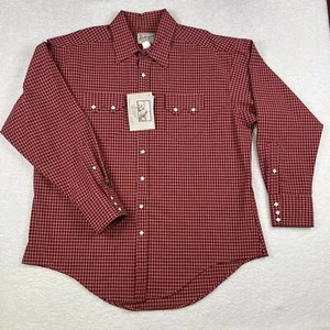 Vintage Rockmount Ranch Wear Shirt Mens XL Western Diamond Pearl Snap Red Plaid - Picture 1 of 17