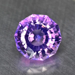 19,65 kt individueller ausgefallener runder Schliff _ prächtiger natürlicher Lavendel-Amethyst _ Brasilien - Bild 1 von 1