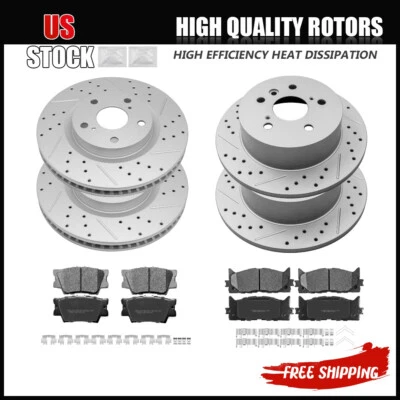 Pastillas de freno de cerámica rotor disco trasero delantero para Toyota Avalon Camry Lexus ES350 Foto 1 de 4