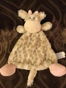 Nat & Jules Tan Pink Giraffe Rattle Blanket Security Baby Lovey EUC - Picture 1 of 3