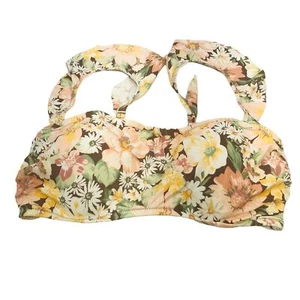 Shade And Shore Women's Size 34DD Ruffle Strap Bikini Swim Top Cinnamon NWOT - Picture 1 of 12
