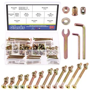 138pcs M6 Baby Bed Crib Screws Hardware Replacement Kit M6x25/35/45/55/65/75/85m - Picture 1 of 7