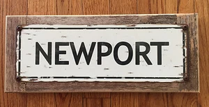 Newport Oregon Coast Beach Ocean Surf Surfing Vintage Metal Sign Home Decor - Picture 1 of 2