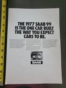 1977 SAAB 99 GLE EMS Original Car Sales Brochure  Poster Chicago Auto Show Specs - Bild 1 von 4