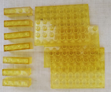 3x Lego Construction Plate 6x8 Basic Transparent Yellow 7 4 high FREE SHIPPING