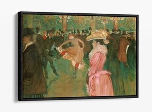 HENRI LAUTREC MOULIN ROUGE -FLOAT EFFECT CANVAS WALL ART PIC PRINT- PINK - Picture 1 of 12