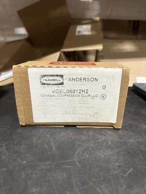 Hubbell Terminal Compression Equip Lug VCEL06012H2 Box Of 6 - Image 1 of 2