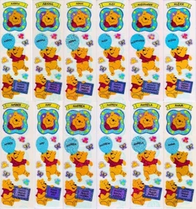 Sandylion Winnie the Pooh Name Stickers - Letter A-1 SUPER RARE RETIRED DESIGNS - Picture 1 of 13