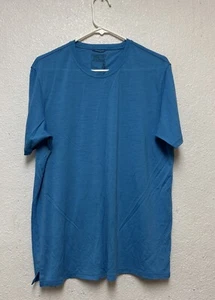 Patagonia 44575 Men's Blue Capilene Cool Merino Short Sleeve Shirt Sz L - Picture 1 of 6