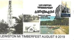 Lewiston MI Timberfest Aug 9 2019 Pictorial Postmark DR.L's Cachet #100 - Picture 1 of 1