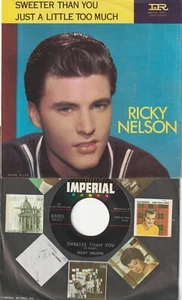 RICKY NELSON (bundle of 4 45's w/4 PS's) (45's are VG++ to NM) (PS's are NM) - Picture 1 of 4