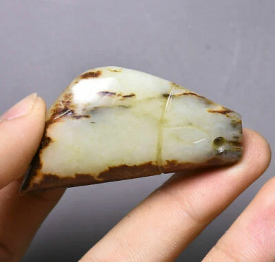 Colgantes amuleto Yubi de bestia tallada jade hetiano natural antiguo de China raro de 6 cm Foto 1 de 4