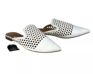 Big Buddha Pantoletten Größe 10 neu mit Etikett weiß Stil spitz zulaufend Memory Foam flache Schuhe - Bild 1 von 6