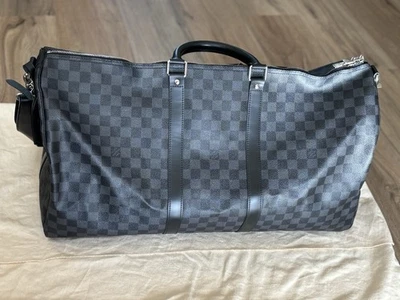 Louis Vuitton Men's Damier Graphite Bandoulière Keepall 55 Duffle Bag - Image 1 of 4