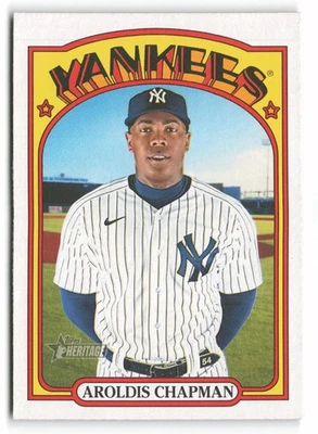 2021 Topps Heritage #515 Aroldis Chapman New York Yankees - Image 1 of 2
