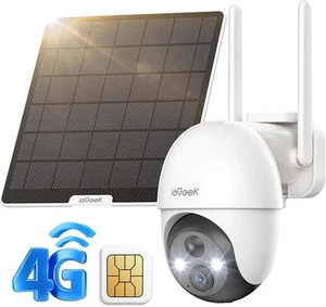 ieGeek 2K 4G Überwachungskamera Aussen Solar mit Alexa PIR-Bewegungserkennung - Bild 1 von 6