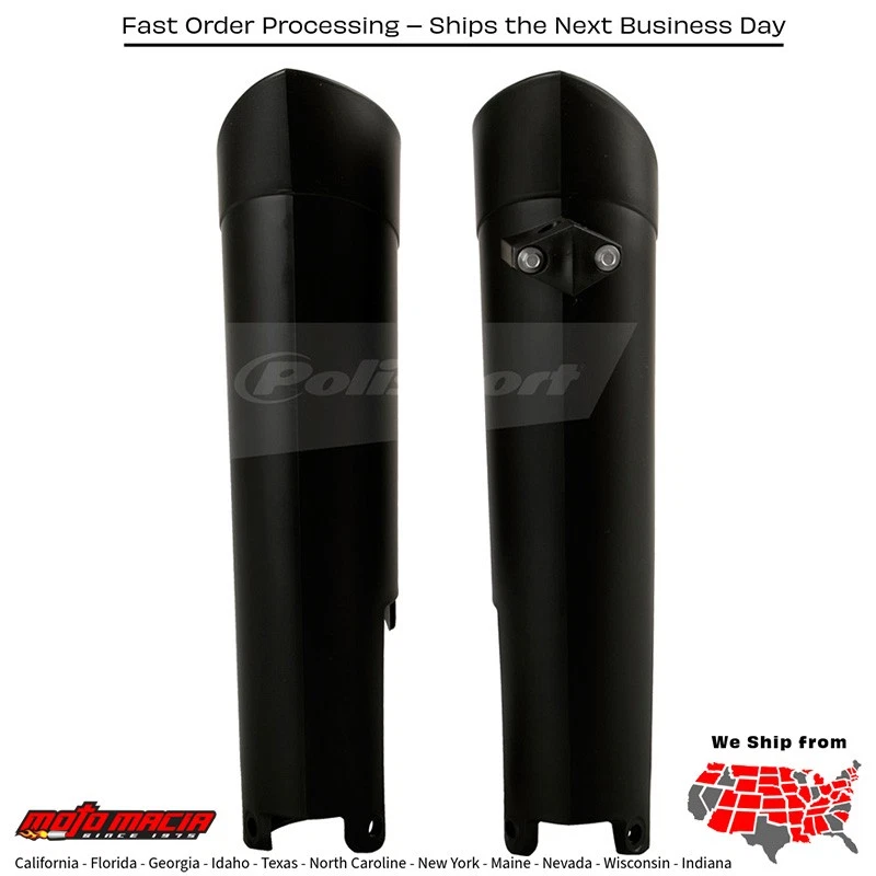 Protectores de horquilla negros Honda CRF450RX 2017-2018 Honda CRF250L 2013-2018 Honda CRF250M Foto 1 de 1