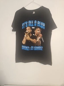 Drake x 21 Savage Tour Shirt It’s All A Blur Rap Concert Tour Men L Hip Hop OVO - Picture 1 of 8