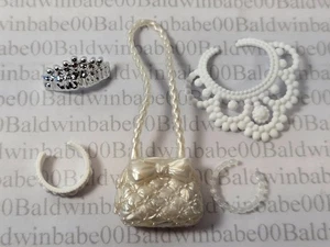 JOYAS~ LOTE MONEDERO PJ16~ 1/6 MUÑECA DE MODA MEZCLADA PLÁSTICO BLANCO PLATA ACCESORIOS - Imagen 1 de 3