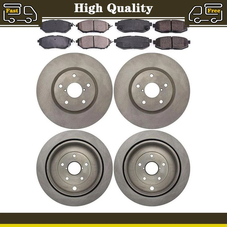 Juego de 6 pastillas de freno delanteras traseras rotores de disco para Subaru B9 Tribeca 2006 2007 Foto 1 de 4
