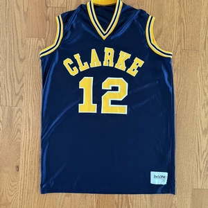 Vintage Delong Clarke University Basketball Jersey Sz 44 Dubuque Iowa Crusaders - Picture 1 of 5