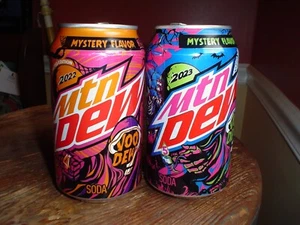 Geöffnete Mountain MTN Dew VooDew 4 & 5 Mystery Aromen je 12 oz Dose 2022 2023 - Bild 1 von 7