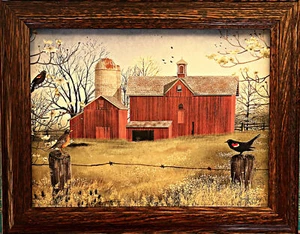 Billy Jacobs Harbingers of Spring Farm Art Print-Framed Wood 14.5 x 11.5 - Picture 1 of 1