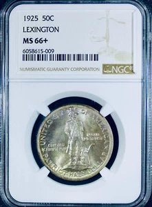 1925 Lexington Commemorative Half Dollar - NGC MS-66+ - 66 Plus Unique - Picture 1 of 4