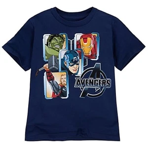 NUEVO CON ETIQUETAS Disney Store MARVEL Superhéroes Los Vengadores Camiseta Iron Man Hulk Niños - Imagen 1 de 1