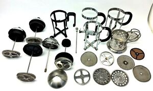 Mixed Used Lot Broken French Press Cages Screens Mixed Brands Coffee Maker Parts