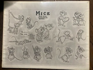 1973 Robinhood POOR MICE SEXTON MOUSE Original WALT DISNEY KÜNSTLER MODELLBLATT - Bild 1 von 5