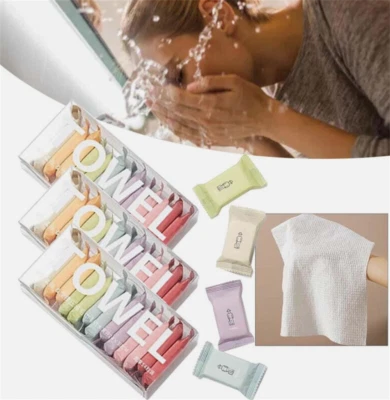 komprimierte Handtuch Tablet Wegwerf Mini Reise Restaurant Barber Gesicht Wipe.. - Bild 1 von 4